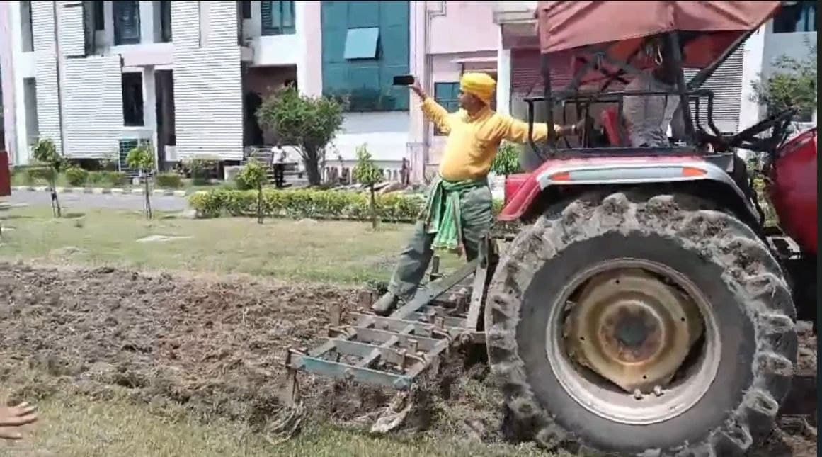 Mahacharya Sourabh J. Sarkar on farm equipment